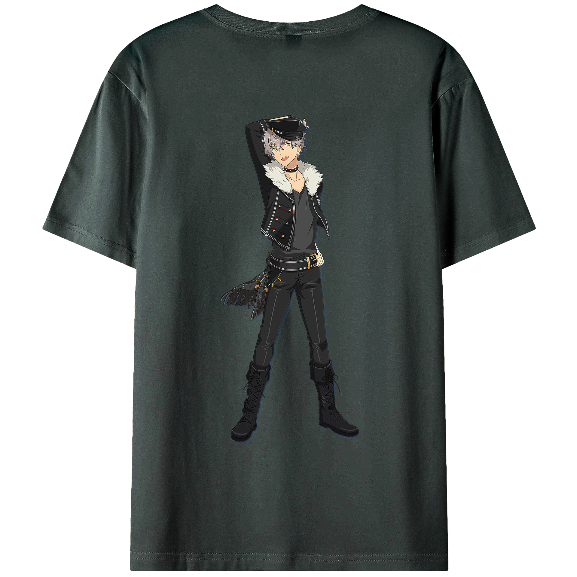 （画像用） あんさんぶるスターズ! Ensemble Stars 綿100％ メンズ半袖Tシャツ（バックプリント） 通気性